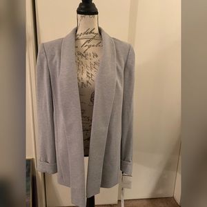 HEATHERED OPEN FRONT KNIT SWEATER JACKET